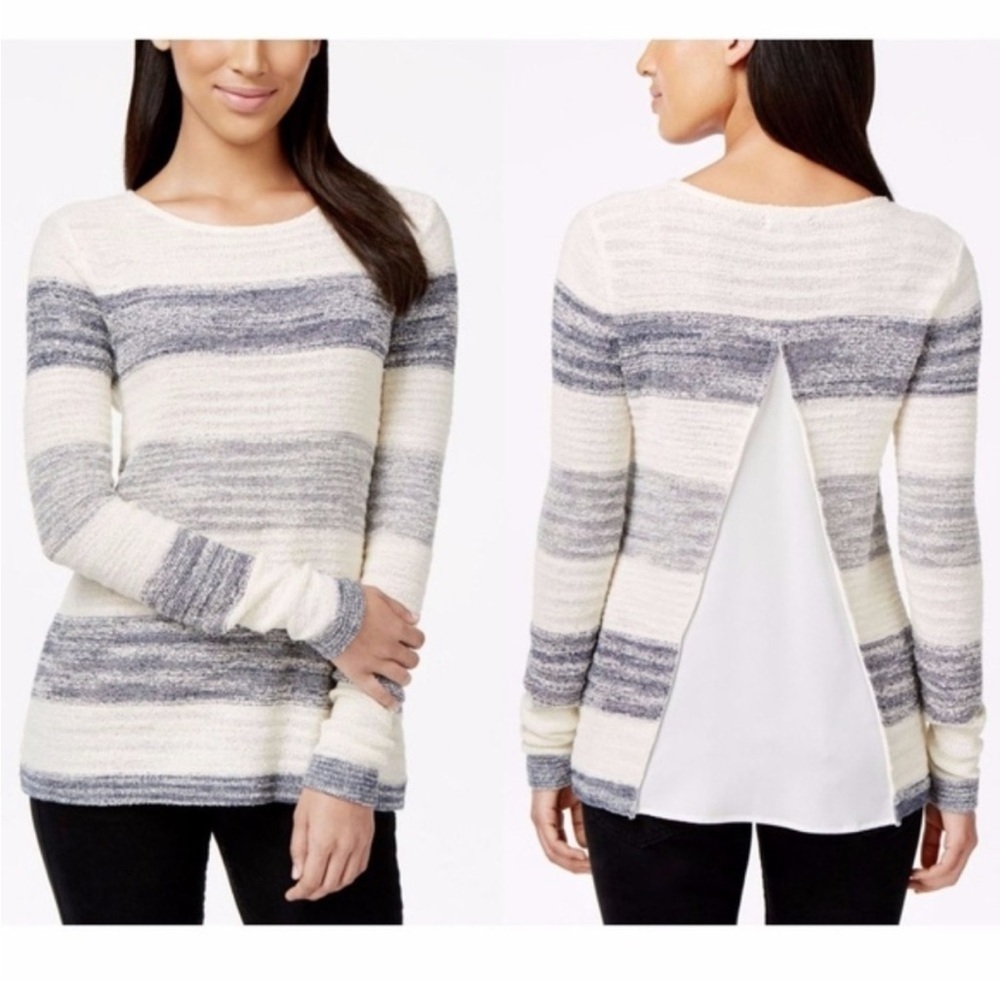 NWT Calvin Klein Open Back Long Sleeve Sweater Shirt